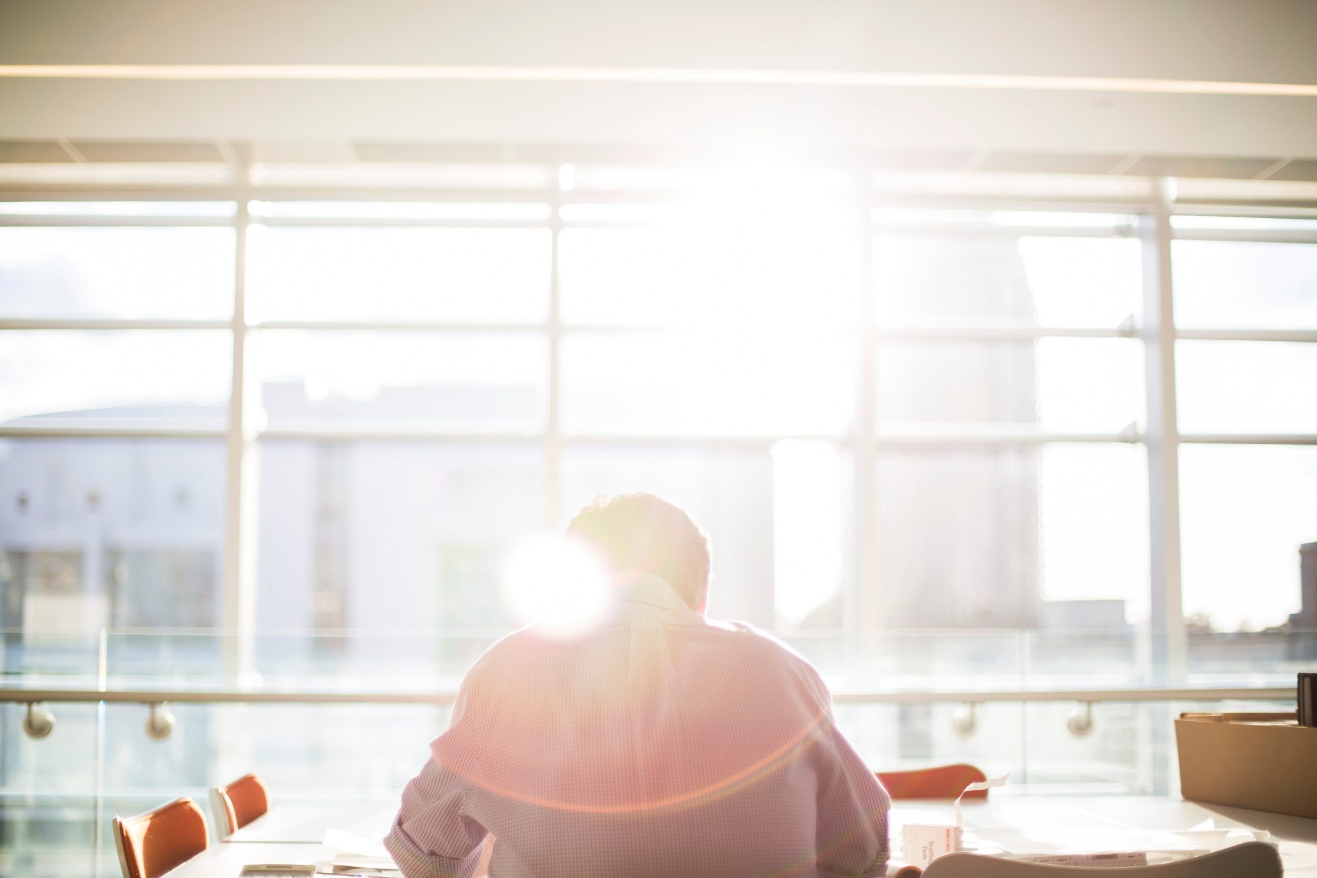 Leader Alone at Conference Table